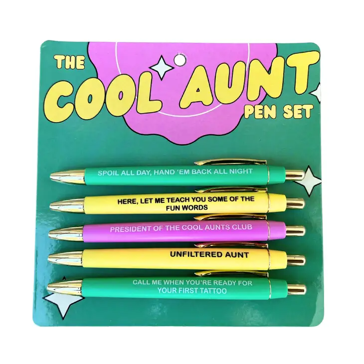 Cool Aunt Pen Set - 5 Pen Set - Mellow Monkey