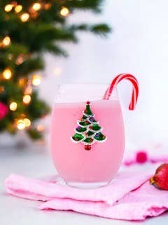 Christmas Tree Jeweled Stemless Wine Glass - Mellow Monkey