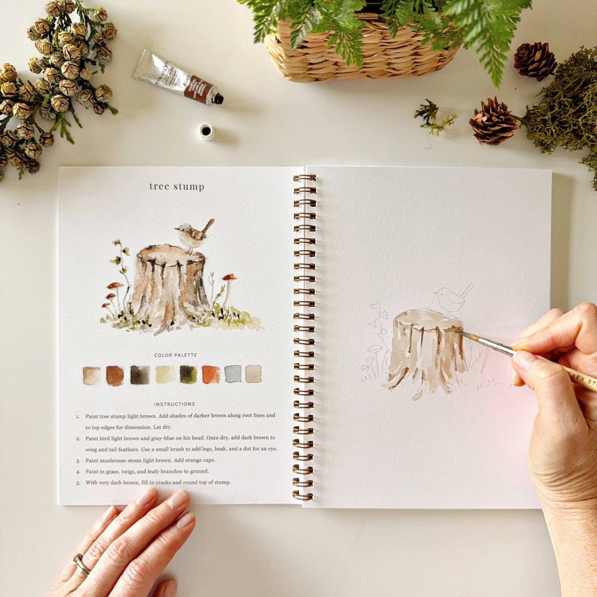 Woodland Watercolor Workbook - Mellow Monkey
