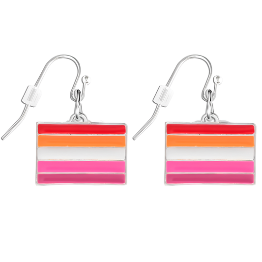 Lesbian Sunset Flag Earring