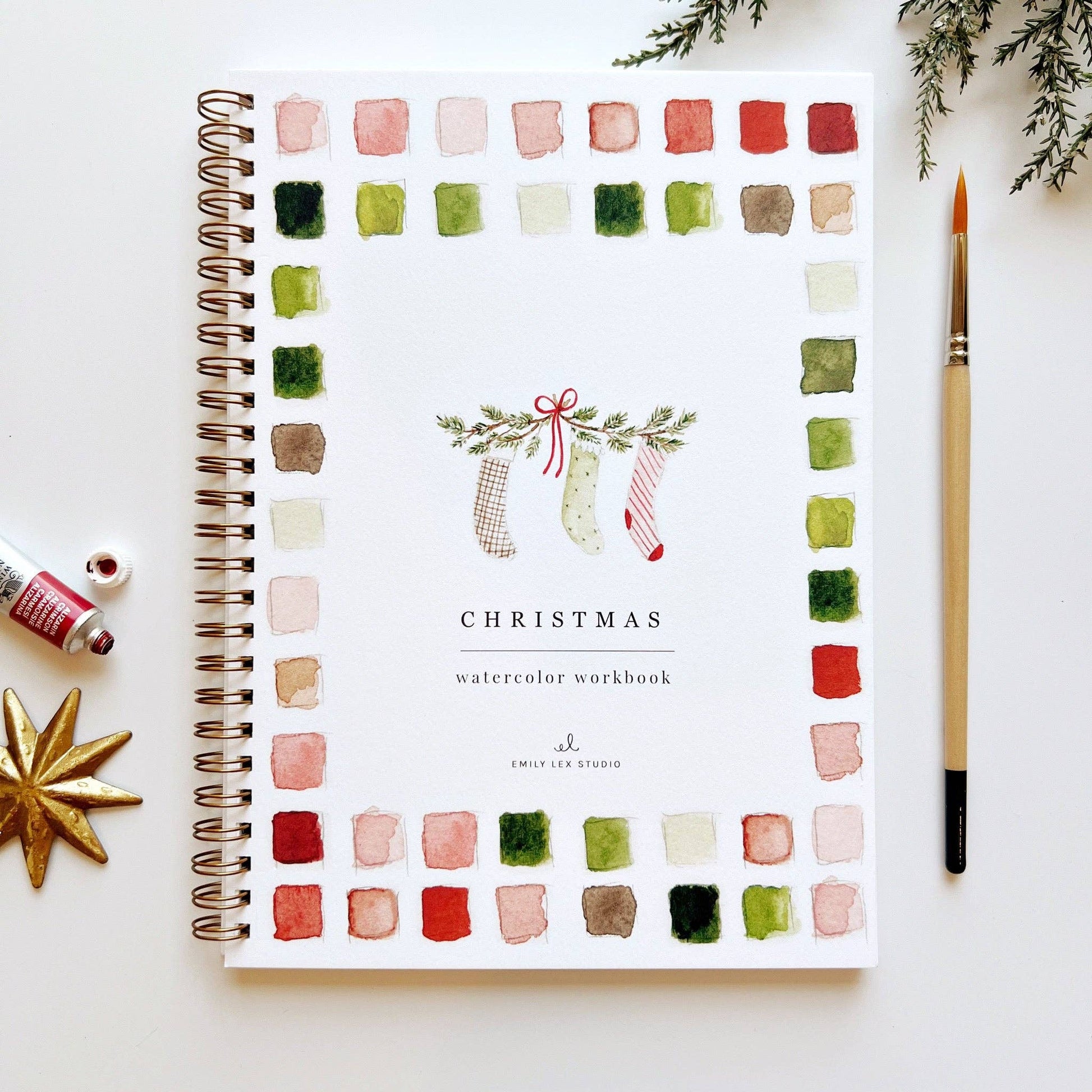 Christmas Watercolor Workbook - Mellow Monkey