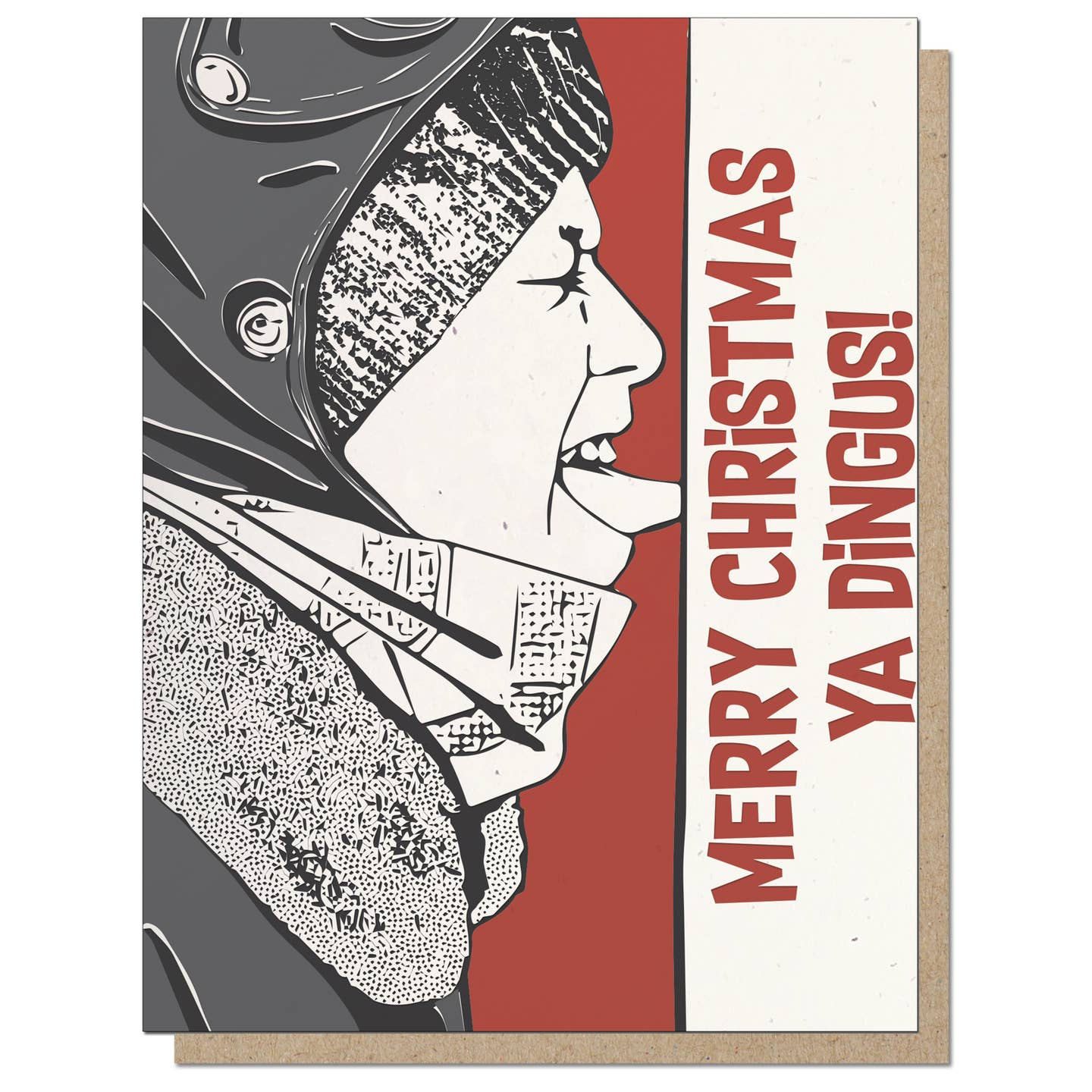 Merry Christmas Ya Dingus - Holiday Greeting Card - Mellow Monkey