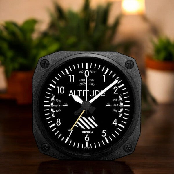 Classic Altimeter Desk Model Alarm Clock 3-1/2-in – Mellow Monkey
