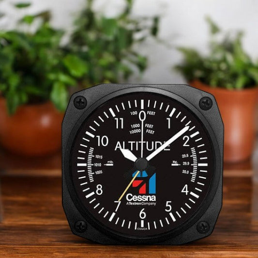 Cessna Altimeter Desk Model Alarm Clock - 3-1/2-in