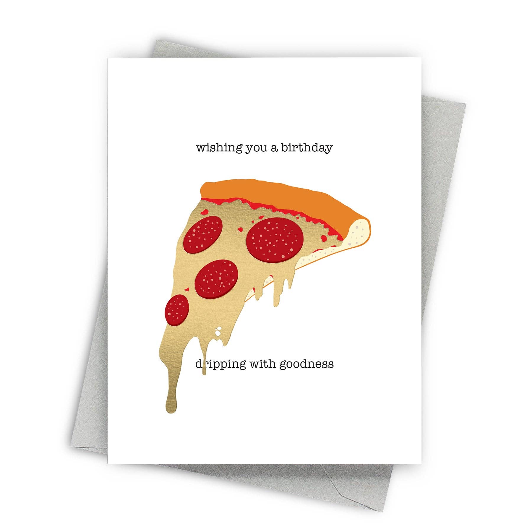 Cheesy Birthday - Fun Pizza Birthday Card - Mellow Monkey