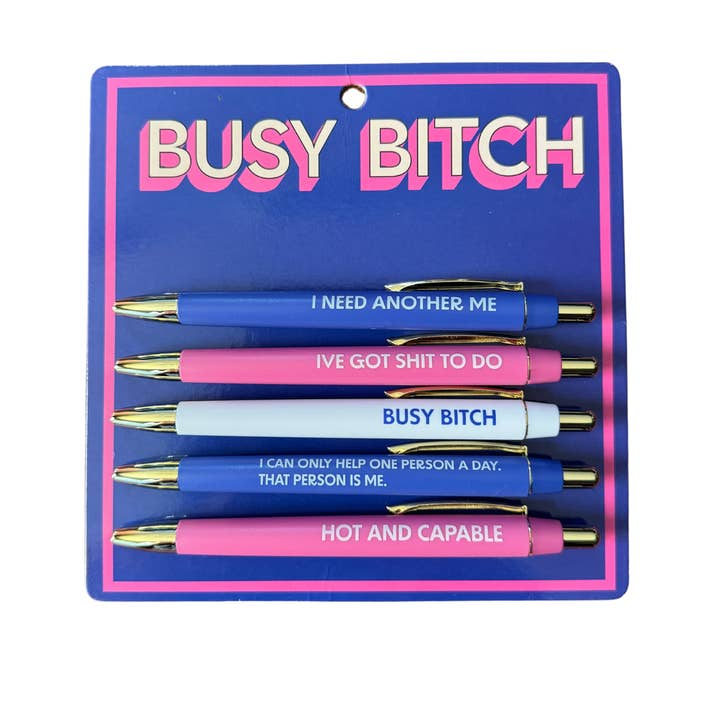 Busy Bitch Pen Set - Mellow Monkey