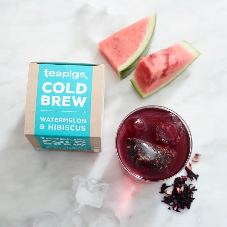 Watermelon & Hibiscus Cold Brew - Box of 10 Tea Temples - Mellow Monkey