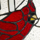 Annabelle Red Cardinals Stained Glass Window Panel - 18-1/2-in x 12-in