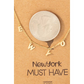 New York Station Charm Necklace - 18k Gold Dipped - Mellow Monkey