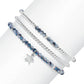 Petite Twilight Sky Crystal Stretch Bead Bracelets - Set 3