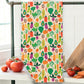 Retro Veggies - Double Sided Waffle Dish Towel - Mellow Monkey