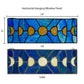 Phases of the Moon Stained Glass Suncatcher Window Panel - 14-in x 5-in