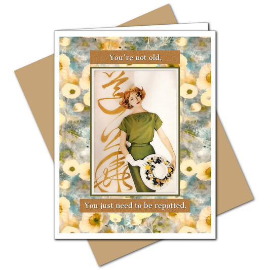 Repotted - Birthday Greeting Card - Mellow Monkey