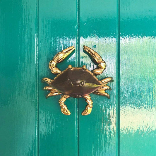 Crab Door Knocker - Brass with Oiled Bronze Shell - Mellow Monkey