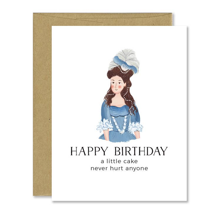 "Happy Birthday A Little Cake Never Hurt Anyone" - Birthday Greeting Card - Mellow Monkey