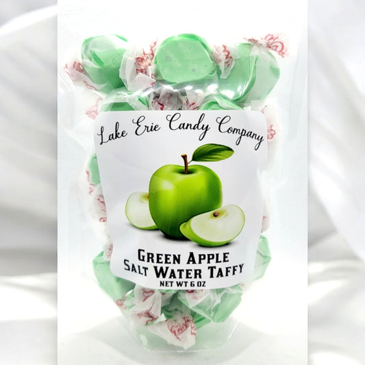 Green Apple Salt Water Taffy - 6-oz - Mellow Monkey