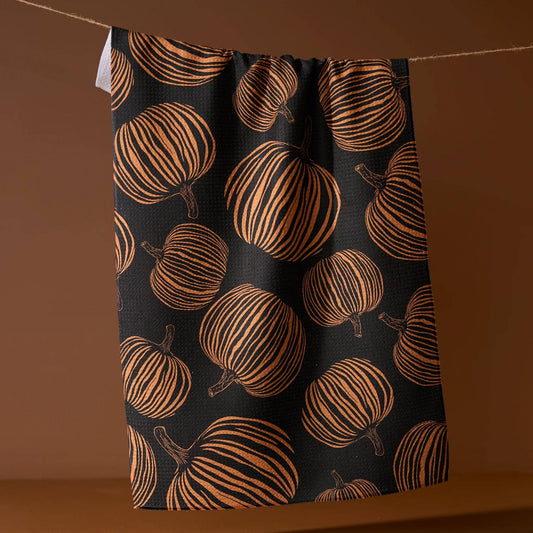 Pumpkin Noir Tea Towel - Mellow Monkey
