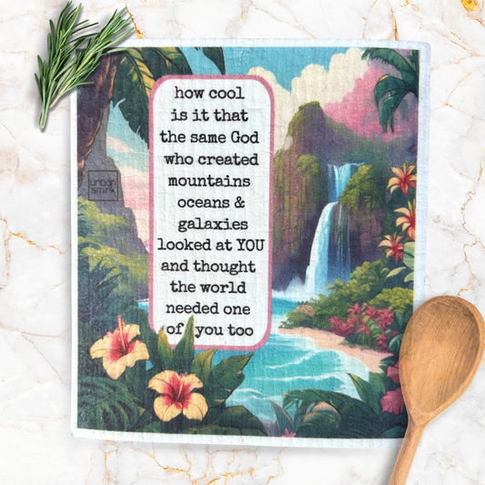 Inspirational Christian Swedish Dishcloth - Same God - Mellow Monkey