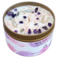 White Sage and Santal Natural Soy Candle with Amethyst and Rose Quartz Crystal - 6.4-oz. - Mellow Monkey