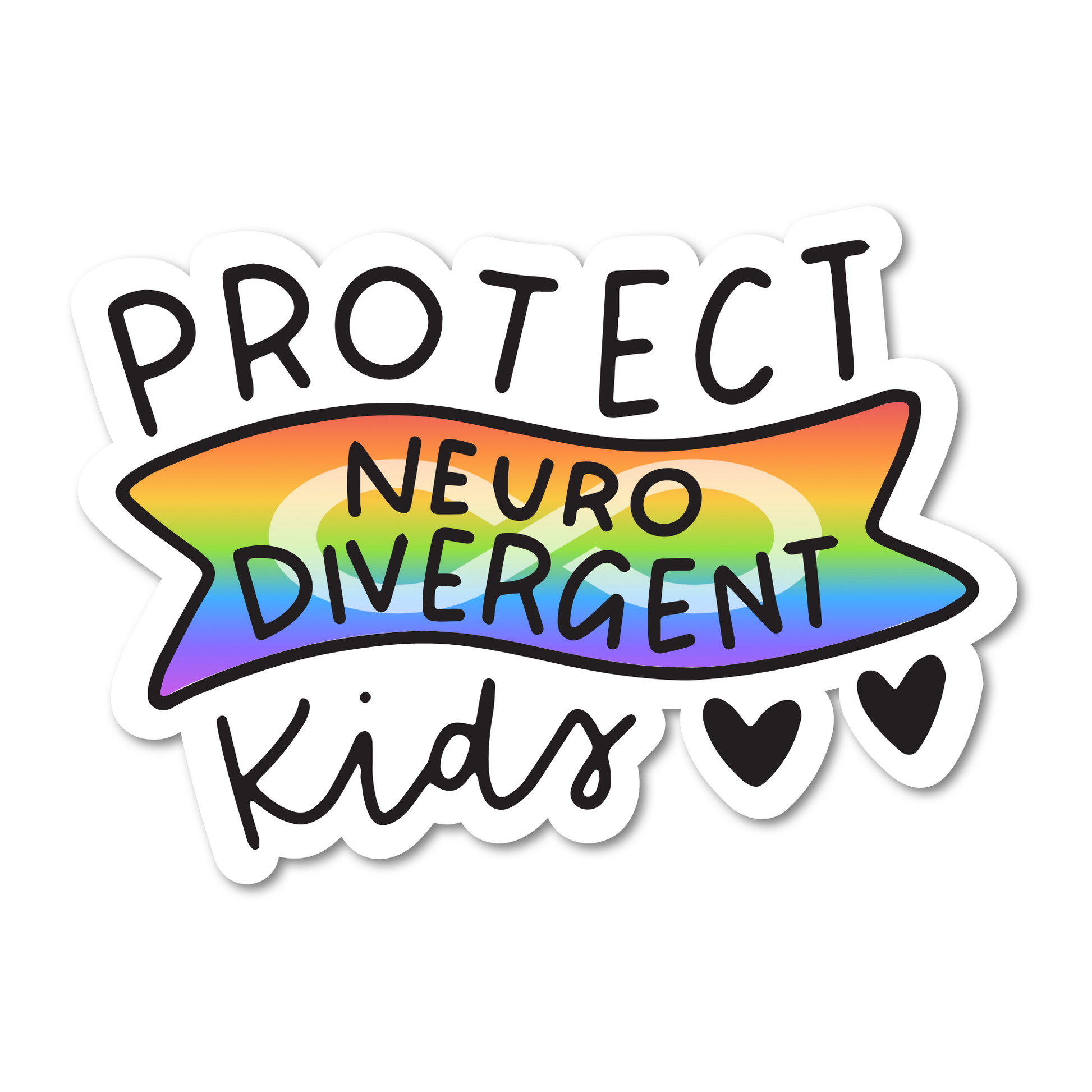Protect Neurodivergent Kids Vinyl Sticker - Mellow Monkey