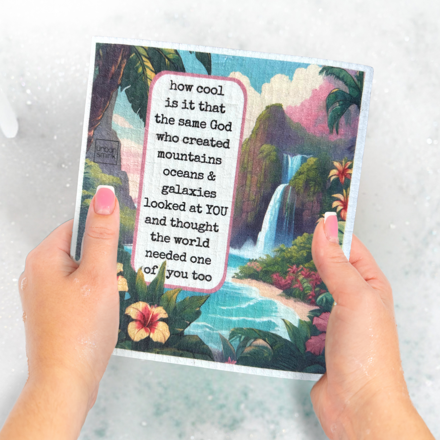 Inspirational Christian Swedish Dishcloth - Same God - Mellow Monkey