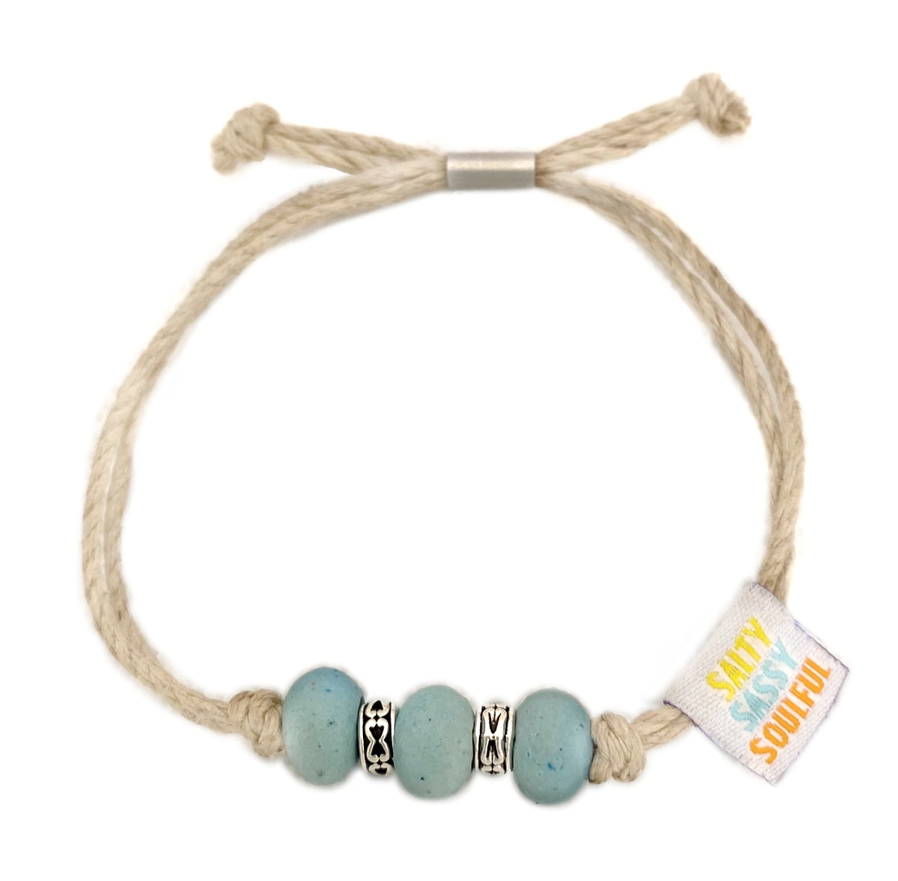 Earth Bands - "Salty Sassy Soulful" Earth Vibes Bracelet / Anklet - Mellow Monkey