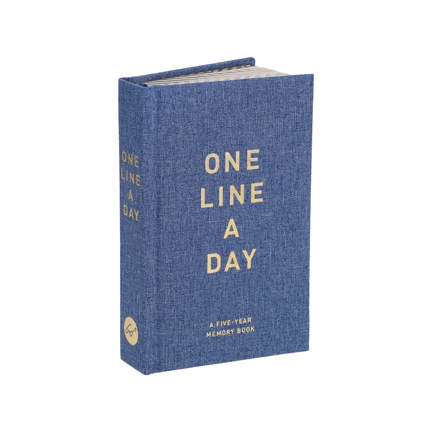 One Line A Day Five Year Journal - Denim Hard Covered - Mellow Monkey