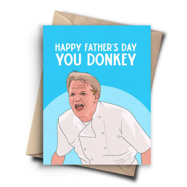 Happy Father's Day You Donkey - Father's Day Greeting Card - Mellow Monkey