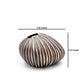 Mini Pebble - Handcrafted Porcelain Bud Vase - Taupe with White Stripes - 3.4 x 2.6 x 2.4 in - Mellow Monkey
