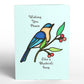 Wishing You Peace Bluebird Suncatcher Card - Mellow Monkey