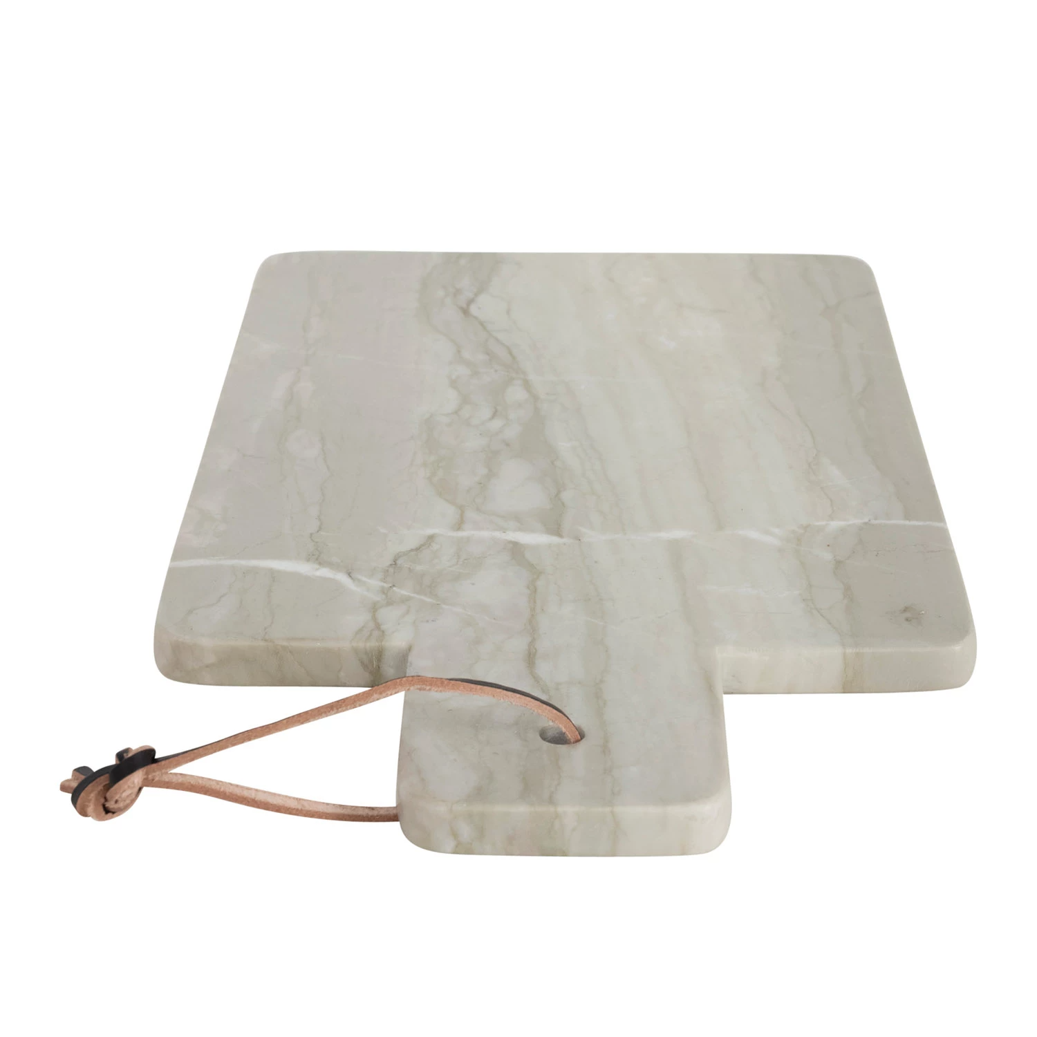 Marble Cheese/Cutting Board with Leather Tie and Handle - 16-in - Mellow Monkey