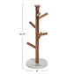 Mango Wood & Marble Mug Rack - 17-in - Mellow Monkey