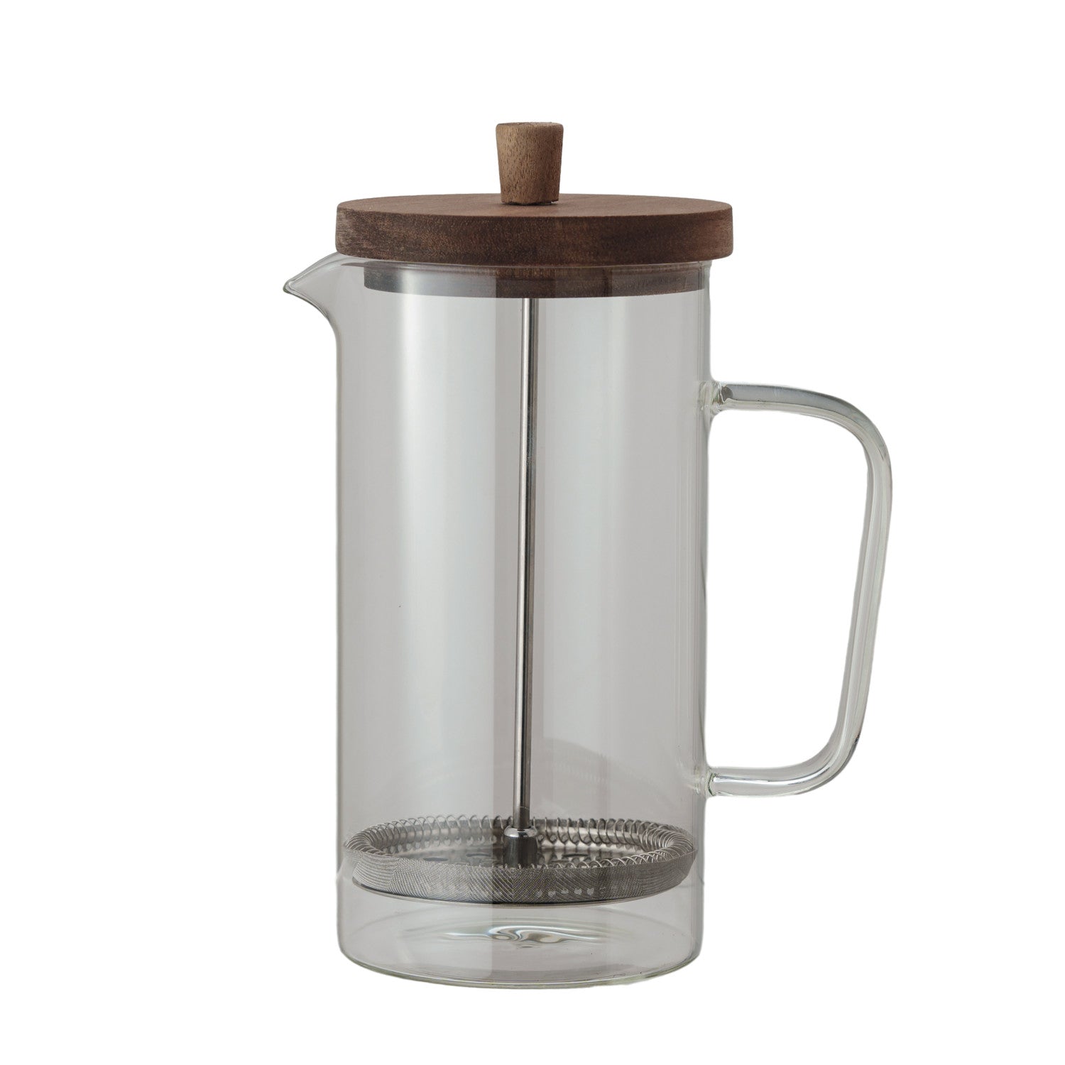 French Press Coffee Maker w/ Acacia Wood Lid – Mellow Monkey
