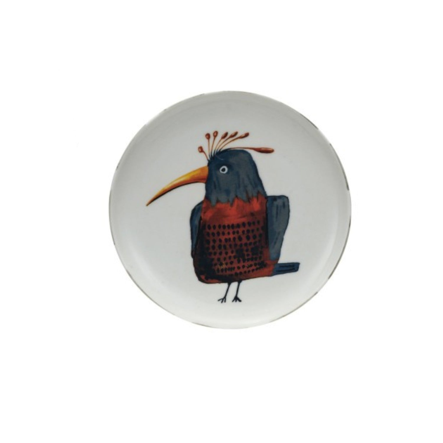 Stoneware Plate with Animal or Bird - Mellow Monkey