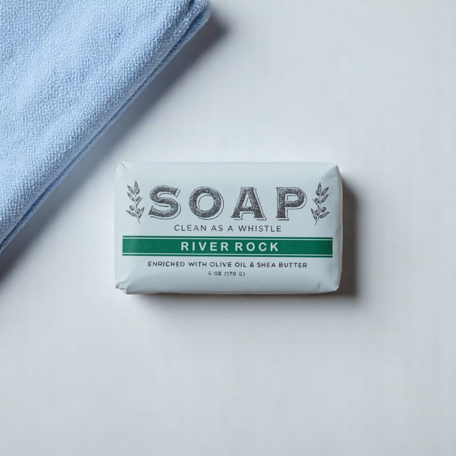 River Rock Scented Olive Oil & Shea Butter Milled Bar Soap - Mellow Monkey