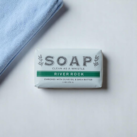 River Rock Scented Olive Oil & Shea Butter Milled Bar Soap - Mellow Monkey