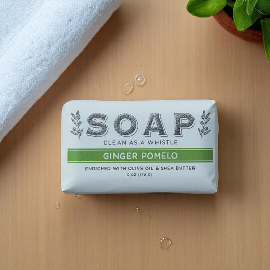 Ginger Pomelo Scented Olive Oil & Shea Butter Milled Bar Soap - Mellow Monkey