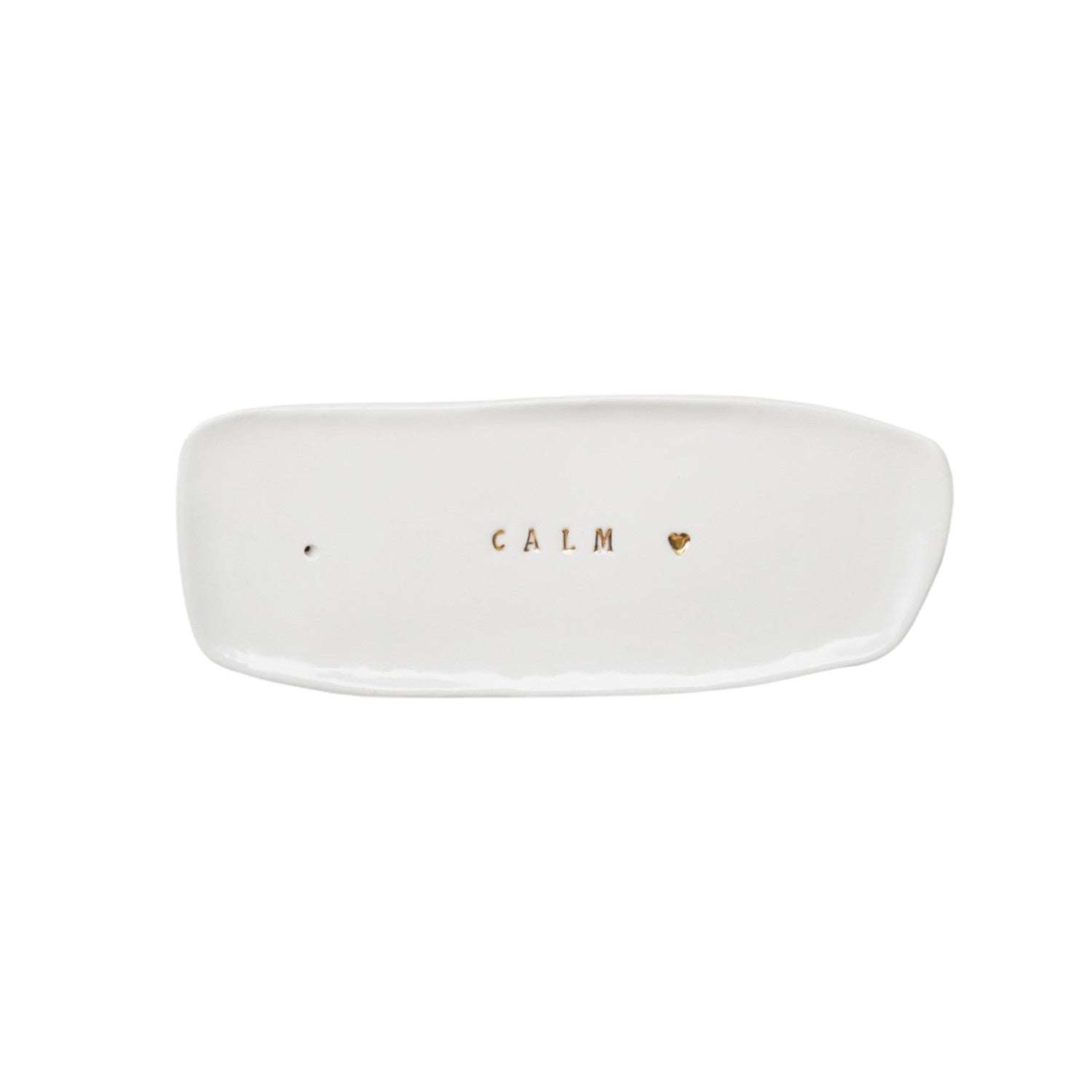 Stoneware Incense Holder with Gold Electroplating - Mellow Monkey