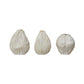 Stoneware Pleated Organic Shaped Vases, Set of 3 (Each One Will Vary)
