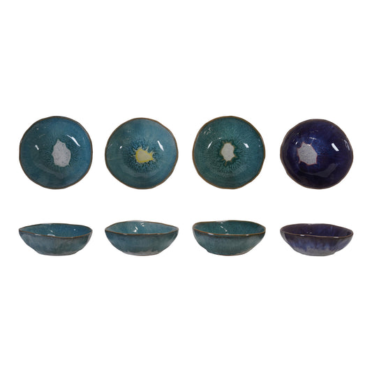 Stoneware Bowl, Reactive Glaze, 4 Colors (Each One Will Vary)