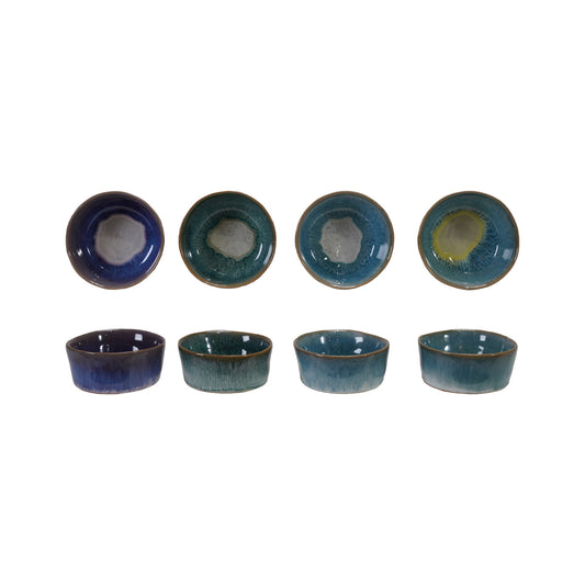 Stoneware Dish, Reactive Glaze, 4 Colors (Each One Will Vary)