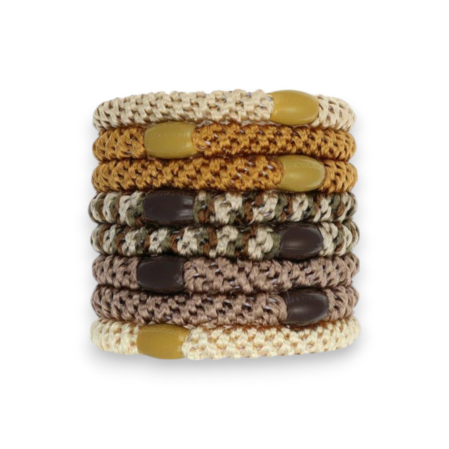 Oatmeal - Grab & Go Ponytail Holders - L. Erikson - Set of Eight - Mellow Monkey