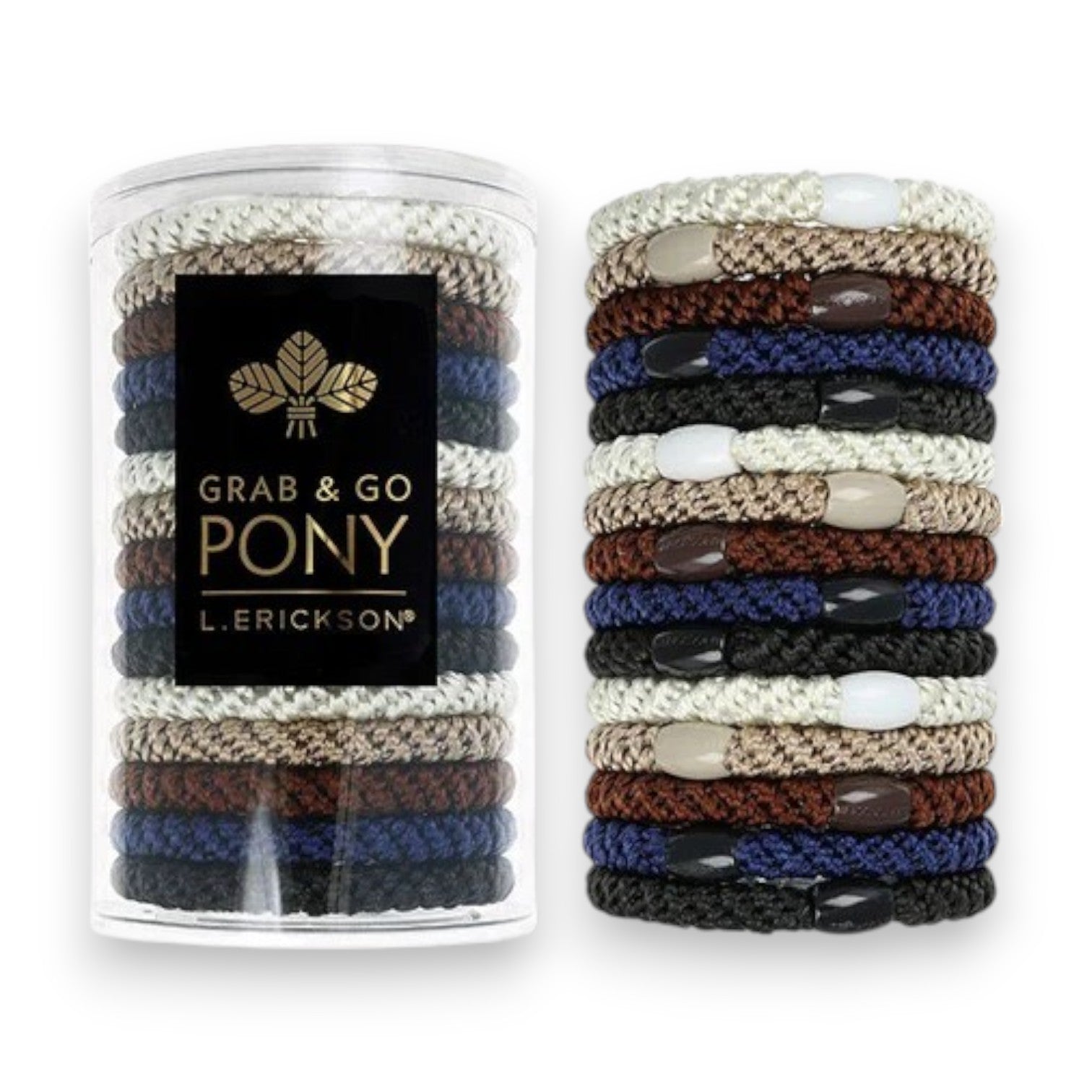 Neutral - Grab & Go Ponytail Holders - L. Erikson - Tube of 15 - Mellow Monkey