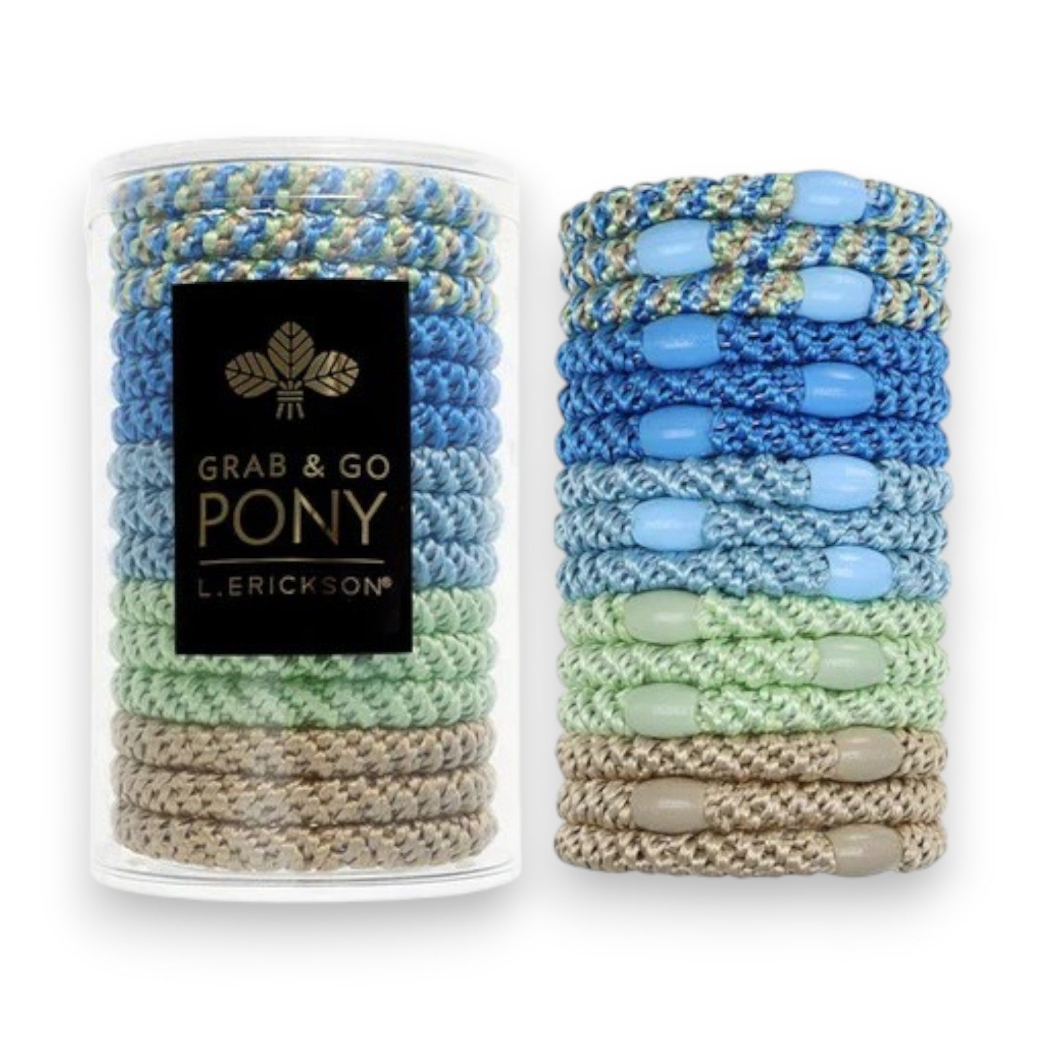 Saltwater - Grab & Go Ponytail Holders - L. Erikson - Tube of 15 - Mellow Monkey