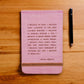 I Believe In Pink (Audrey Hepburn)  - Fabric Notebook - Mellow Monkey