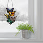 Butterfly Cluster Stained Glass Window Panel - 13-1/4-in - Mellow Monkey