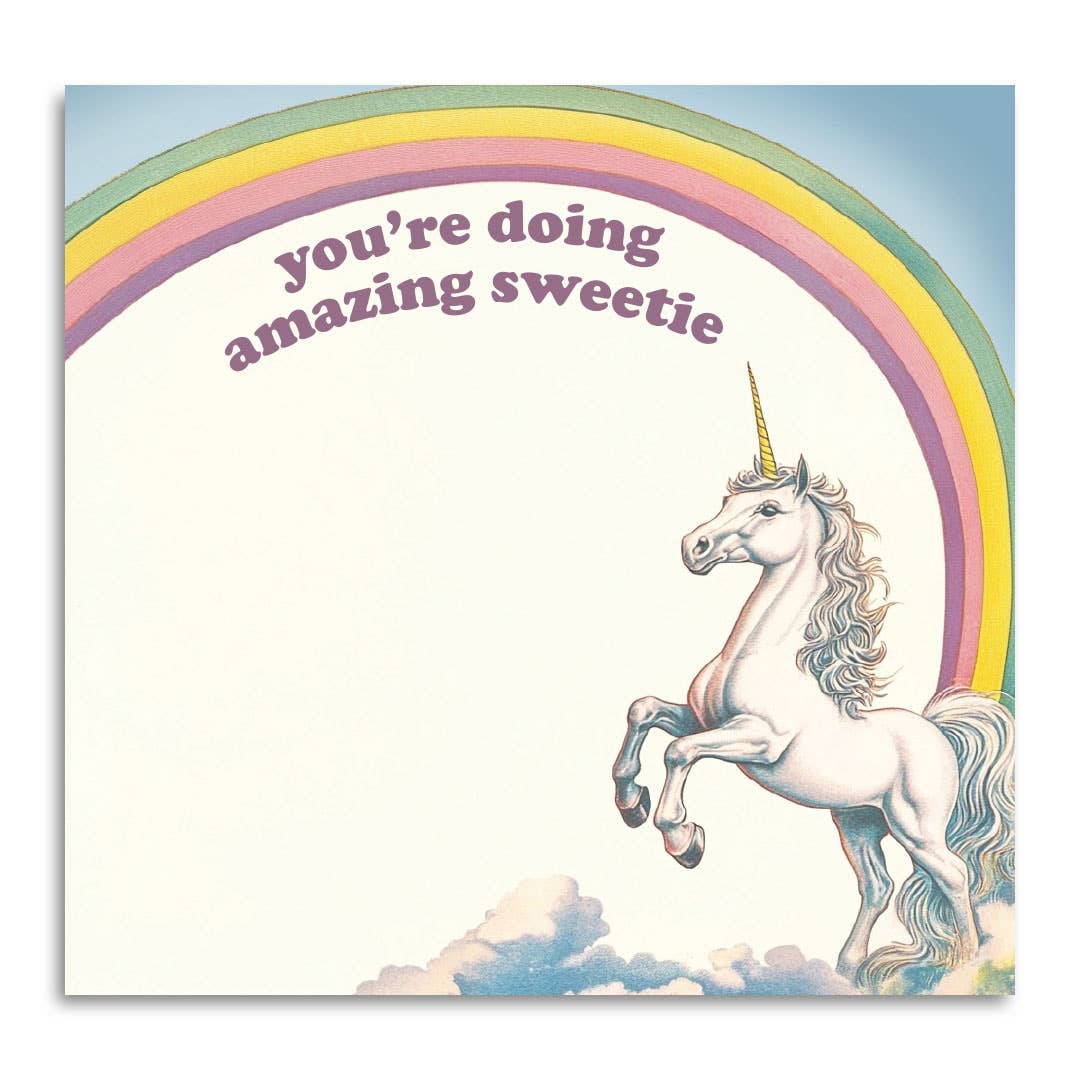You're Doing Amazing - Funny Motivational Sticky Note Pad - Mellow Monkey
