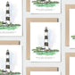 Bodie Island Lighthouse Single Notecard-NC Coast Collection - Mellow Monkey