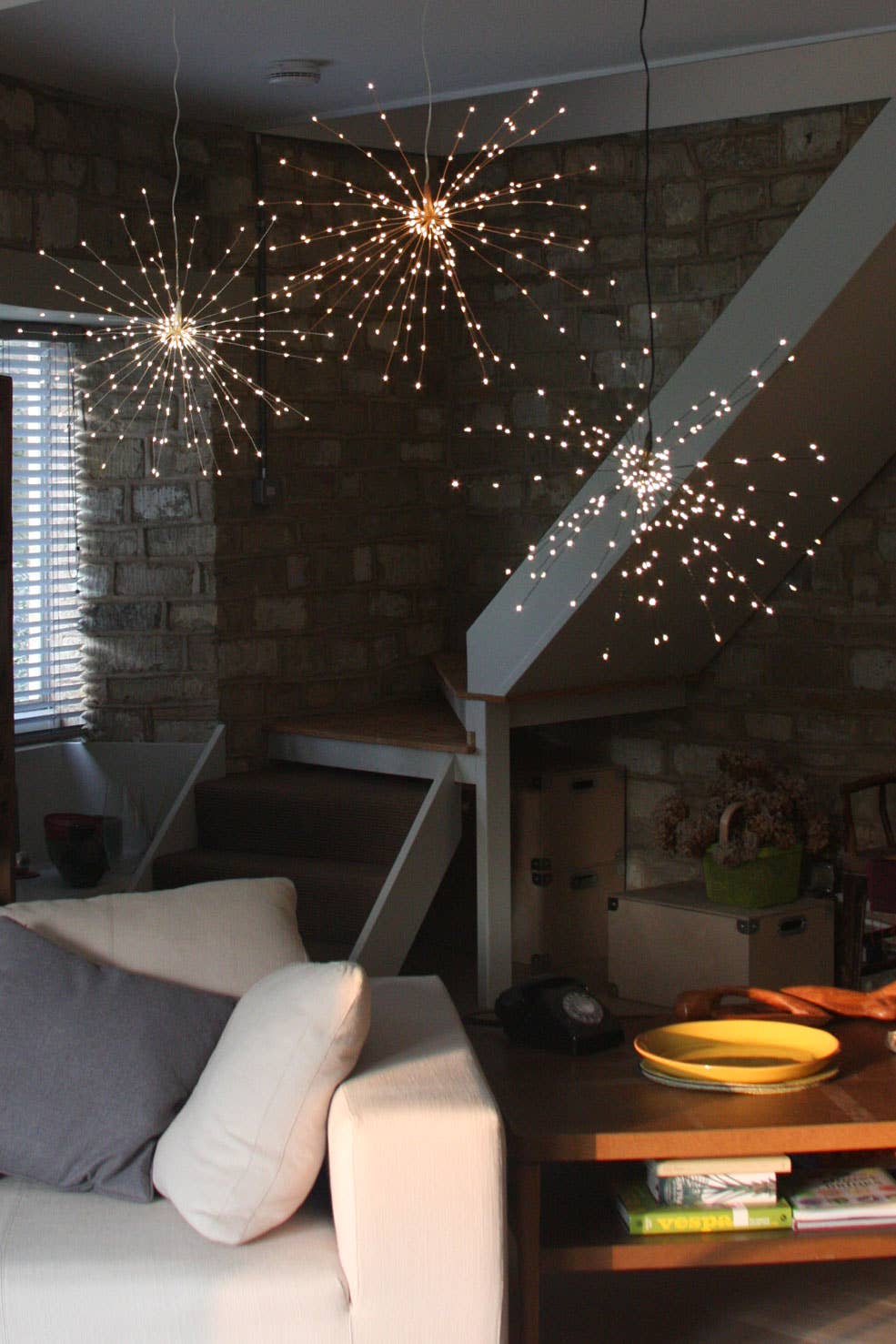 Hanging Starburst Light: Silver - Mellow Monkey