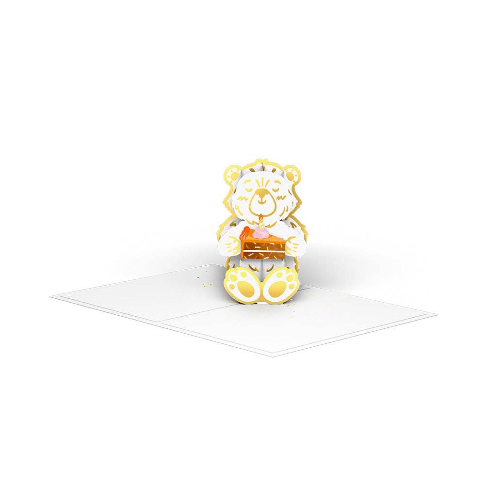 Happy Birthday - Birthday Cake Bear Tinypop Card - Mellow Monkey